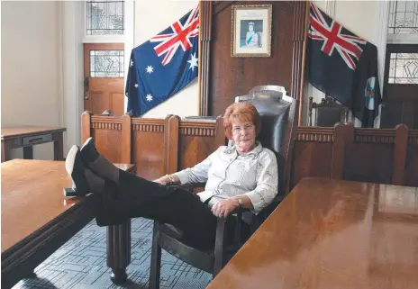  ??  ?? Dawn Crichlow made herself right at home at City Hall – for 29 years to be exact.