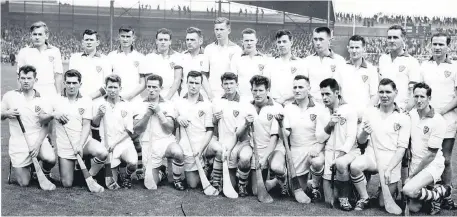  ?? ?? WATERFORD, 1963 MUNSTER CHAMPIONS – The Waterford team in 1963, that defeated Tipperary in the Munster final at the Gaelic Grounds, 0-11 to 0-8, captained by Erin’s Own’s (Waterford city) Joe Condon. Back l-r: John Barron, Percy Flynn, Sonny Walsh, Mick Dempsey, Austin Flynn, John Kirwan, John Meaney, Jimmy Byrne, John McGrath, Frankie Walsh, Philly Grimes and Charlie Ware. Front row l-r: Tom Cunningham, Martin Óg Morrissey, Mick Flannelly, Larry Guinan, Joe Condon (capt.), Jimmy Irish, Tom Cheasty, Seamus Power, Tony
Mansfield, Mick Walsh and Ned Power.