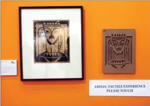  ??  ?? The tactile artworks developed by Access for All, which is founded by Siddhant Shah(R).