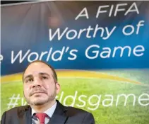  ?? AP-Yonhap ?? FIFA Vice President Prince Ali bin al-Hussein of Jordan attends a press conference in London on Feb. 3. Prince Ali is running for FIFA president.