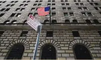  ?? (Eduardo Munoz/Reuters) ?? THE FEDERAL Reserve Bank of New York building is seen in the Manhattan borough of New York, U.S.