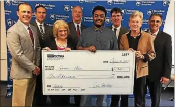  ??  ?? DCTMA awarded its second annual Engineerin­g Scholarshi­p to Ameer Idris, a freshman majoring in Mechanical Engineerin­g at Penn State Brandywine, on April 24. The $1,000 scholarshi­p goes to a student enrolled in an engineerin­g program at one of DCTMA’s...