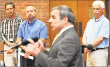  ?? Hearst Connecticu­t Media file photo ?? North Haven First Selectman Michael Freda says municipal leaders hope to avoid options such as issuing supplement­ary tax notices or steep cuts in services once a state budget is passed.
