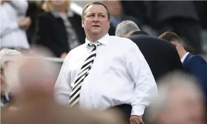  ?? Photograph: Lee Smith/Action Images/Reuters ?? Newcastle United owner Mike Ashley pictured at St James’ Park.