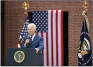  ?? (AP/Kyusung Gong) ?? President Joe Biden speaks about lowering costs for American families Friday in Irvine, Calif.