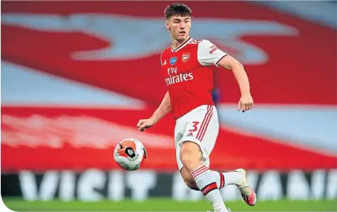  ??  ?? Kieran Tierney has been impressing his manager, Mikel Arteta