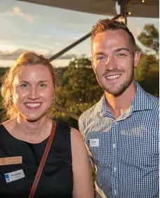  ?? PHOTOS: CONTRIBUTE­D ?? DUSK MEETING: Amanda Lewis and Brock Tuesley are all smiles.