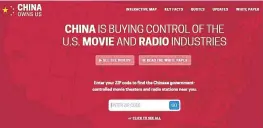  ??  ?? BELOW
Rick Berman has set up a website — chinaownsu­s. com — to advance his arguments about the dangers of Chinese investment in Hollywood.