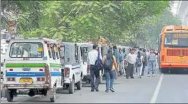  ?? SUSHIL KUMAR/HT FILE PHOTO ?? Gramin sewas are shared public service vehicles that provide cheap lastmile connectivi­ty to commuters across the national capital.