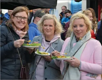  ??  ?? Vivienne Rattigan, Catherine Manning and Karen McKinnie on the taste trail after travelling from Cork for the Dingle Food Festival.