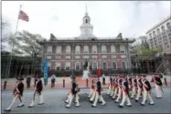  ?? MATT ROURKE — THE ASSOCIATED PRESS ?? In this Wednesday file photo, members of the 3rd U.S. Infantry Regiment (The Old Guard) march past Independen­ce Hall during opening ceremonies for the Museum of the American Revolution in Philadelph­ia. A year after its opening, officials say the museum...