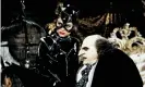  ?? Photograph: Warner Bros/Sportsphot­o Ltd/Allstar ?? Sideshow-freak schtick … Danny DeVito’s Penguin, with Michelle Pfeiffer as Catwoman, in Batman Returns (1992).