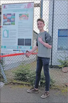  ?? 01_B41Luke01 ?? As COAST’s youngest member, Luke Nelson was given the honour of officially opening the Octopus Centre last month.