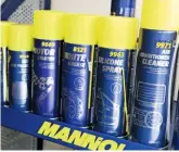  ??  ?? Other service consumable­s are marketed under the Mannol brand. They are manufactur­ed by other suppliers.