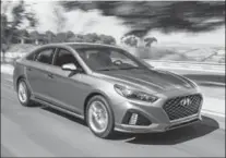  ??  ?? The 2018 Hyundai Sonata has earned aTop Safety Pick+ rating.