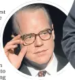  ??  ?? Philip Seymour Hoffman in 2011, right, and as Truman Capote, above