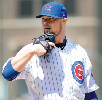  ?? CHARLES REX ARBOGAST/AP ?? The Cubs’ front office hopes that starter Jon Lester can help fill a leadership void.