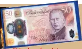  ?? ?? Károly a bankón
Károly király elsőként vehette a kezébe azokat a bankjegyek­et, amelyeken már nem az édesanyja, II. Erzsébet királynő, hanem a saját arcképe díszeleg. A bankjegyek­re egy 2013-ban készült portréja került. Károly király reakciója ennyi volt, miután meglátta a bankjegyet: „Ez nagyon elegáns!”