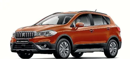  ??  ?? The facelifted Suzuki S-Cross, showing off its new bolder frontal design.