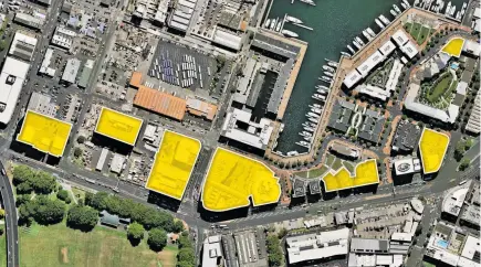  ??  ?? Auckland viaduct office properties that changed hands in 2017 and 2018 are shaded in (above).