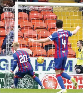  ??  ?? KILLER CONNOR: Bell scores from close range to put Inverness two goals up