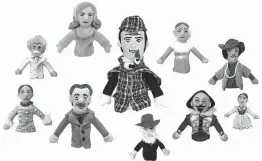  ??  ?? Magnetic finger puppets from The Unemployed Philosophe­rs Guild. Choose from the likes of Shakespear­e, Twain, Austen, Orwell, Plath, Whitman, Dickinson, and a floppy hat-wearing Zora Neale Hurston. ($6.95 each, four puppets for $23.80,...