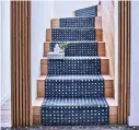  ?? ?? Stairs leading up to a loft conversion can add extra personalit­y to your newly-created space
Condo patterned carpet in Teal and Mineral Polka Dot, £59.99 per sq m, Carpetrigh­t