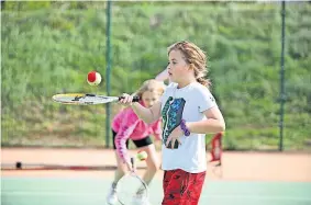  ?? ?? Served-up Blairgowri­e Tennis Club’s courts at JJ Coupar hosted some of the activities