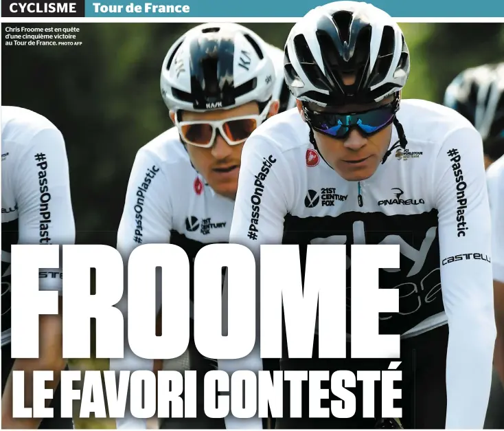  ?? PHOTO AFP ?? Chris Froome est en quête d’une cinquième victoire au Tour de France.
