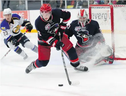  ?? ROBERT MURRAY ?? Defenceman Cale Makar, taken fourth overall in the NHL entry draft by the Colorado Avalanche this year, is one of three blue-liners under five-foot-10 who are trying out for Canada’s world junior team. The final roster could be one of the smaller teams...