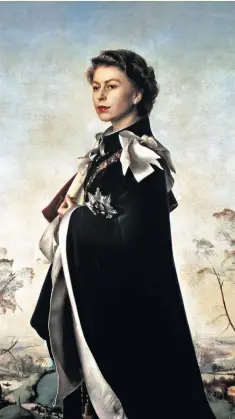  ??  ?? Royal knockout: Her Majesty Queen
Elizabeth II by Pietro Annigoni, 1955