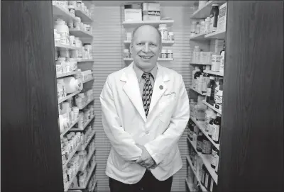  ?? [KYLE ROBERTSON/DISPATCH] ?? Max Peoples says a drugstore he owns in Marengo, Ohio, that has many Medicaid patients breaks even or loses money on 35 to 40 percent of the prescripti­ons it fills. At Uptown Pharmacy in Westervill­e, which he also owns, the rate is 25 percent.
