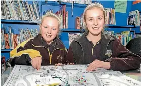  ??  ?? Samantha Whittingto­n-Slater, left, and Lisa Kriletich of Waiau Pa School enjoyed the Counties Power school programme.