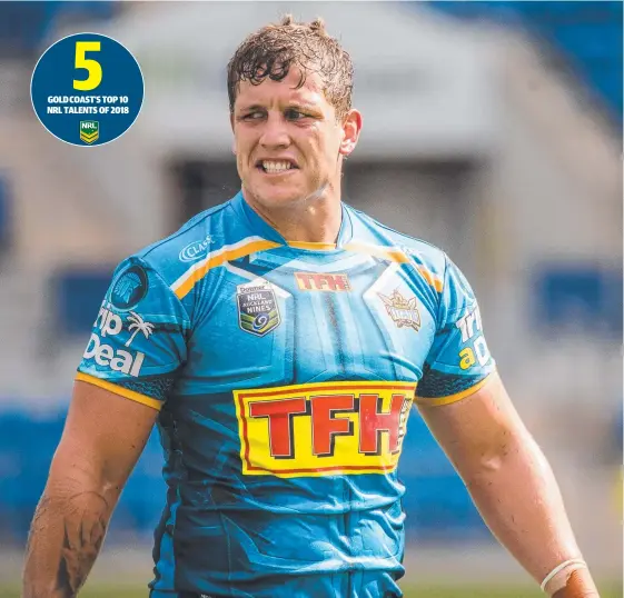  ?? Picture: GOLD COAST TITANS ?? Jarrod Wallace has been rated No.5 on the Bulletin’s list of top Coast NRL players of 2018.