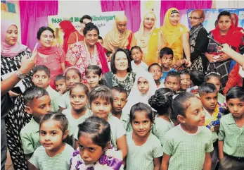  ?? Photo: Waisea Nasokia ?? Minister for Health and Medical Services Rosy Akbar officiated at the Nadi Muslim School Kindergart­en graduation on November 6, 2018