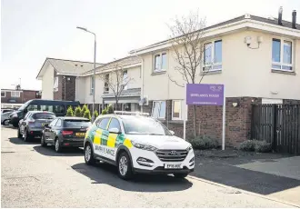  ??  ?? Task force A Health Protection team is trying to contain an outbreak of coronaviru­s at Berelands House care home, where 22 residents died of COVID-related symptoms last year