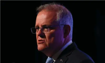  ?? Photograph: James Ross/AAP ?? Scott Morrison has told 3AW government would continue to follow the ‘one country, two systems’ instead of its ‘one China policy’, which goes against Coalition policy.