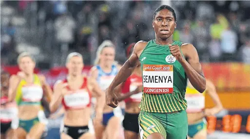  ?? SAEED KHAN AFP/GETTY IMAGES FILE PHOTO ?? Caster Semenya, a two-time Olympic champion, won’t run in the upcoming world championsh­ips after Tuesday’s reversal on the IAAF’s testostero­ne rules.