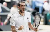  ?? KIRSTY WIGGLESWOR­TH/AP ?? Marin Cilic has beaten Roger Federer once in seven meetings, in the semifinals of the 2014 U.S. Open.