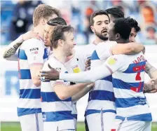  ??  ?? KANE’S ABLE QPR’s Todd Kane (hidden) celebrates after scoring