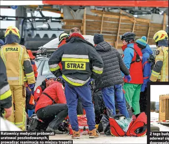  ?? Foto ART SERVICE (5) ?? Ratownicy medyczni próbowali uratować poszkodowa­nych, prowadząc reanimację na miejscu tragedii