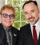  ??  ?? Equal rights: Sir Elton and David