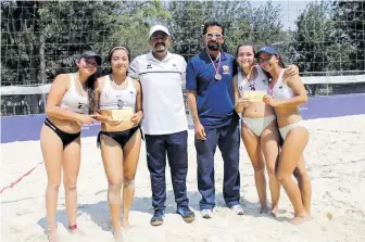  ?? CORTESÍA IDET ?? Tlaxcala fue sede del primer torneo femenil Malintzi de voleibol de playa