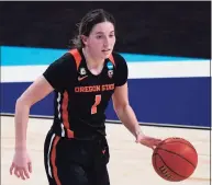  ?? Eric Gay / Associated Press ?? The Connecticu­t Sun selected Oregon State guard Aleah Goodman in Thursday’s WNBA Draft.
