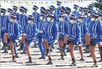  ?? (File pic) ?? Police officers in full swing displaying their drill skills during the 19th Police Day celebratio­n. They have been trained on the importance of adherence to human rights.
