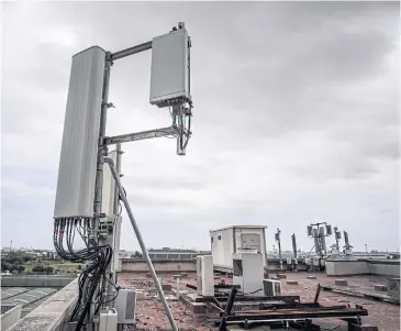  ?? BLOOMBERG ?? Europe is home to telecom company Ericsson AB, whose 5G equipment is shown on the roof of a commercial building in Barcelona.