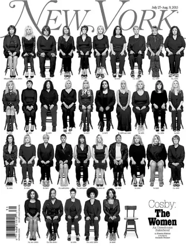  ?? New York Maga zine ?? Thirty-five women who have accused Bill Cosby of sex assault appear on the current cover
of New York Magazine. The empty seat represents those unable to tell their story.