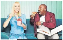  ?? ?? Sara Cox, left, and with her Britain’s Top Takeaways co-host Darren Harriott, above