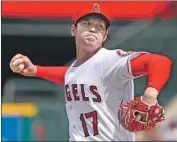  ?? Wally Skalij Los Angeles Times ?? SHOHEI OHTANI of the Angels struck out 12 Sunday and touched 99 mph on the in-stadium radar gun.