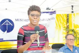  ?? ?? Dr Adella Campbell, dean, College of Health Sciences, brings greetings at the UTech, Jamaica Mustard Seed Communitie­s Centre silver anniversar­y blessing ceremony held on January 31 at the UTech, Jamaica Mustard Seed Communitie­s Centre.